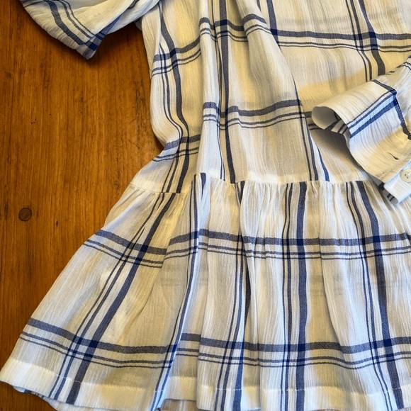 💥Last Call💥 NWOT LOFT Drop Waist Peplum Top Long Sleeve Lightweight Gauzy Rayon - Picture 7 of 13